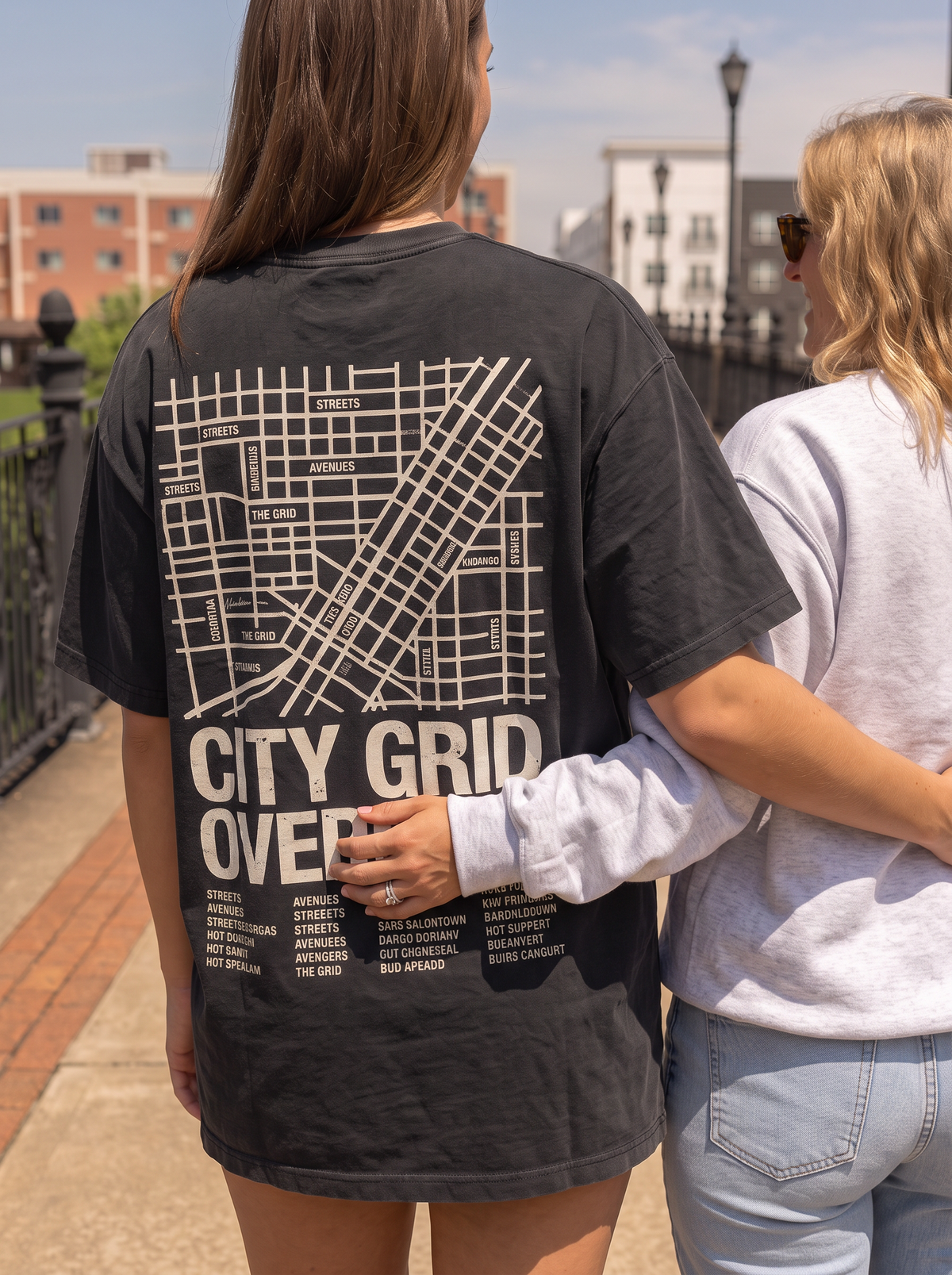 City Grid Oversized Tee