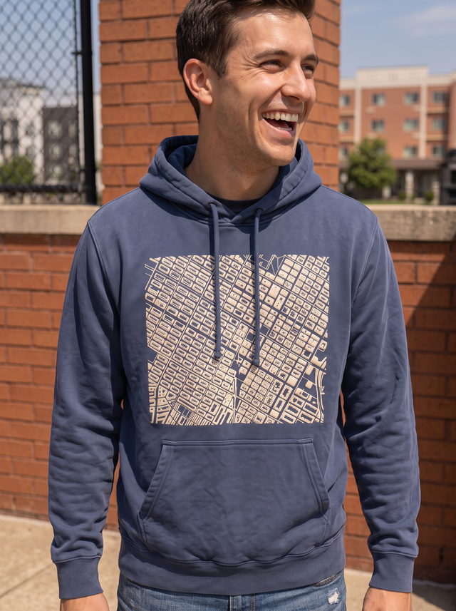 City Grid Puff Hoodie