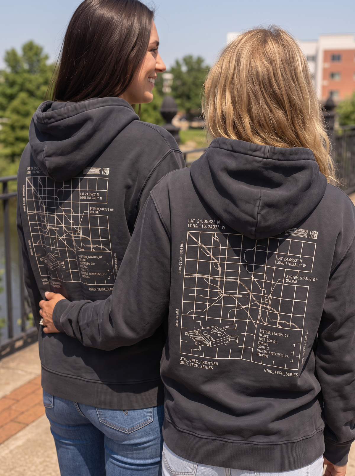 Utility Grid Backprint Hoodie