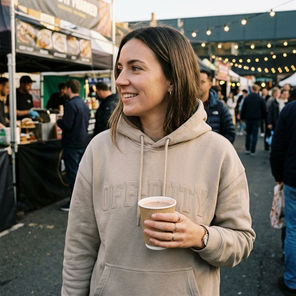 Off Duty Applique Hoodie at the market