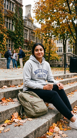 Northside Varsity Hoodie on campus