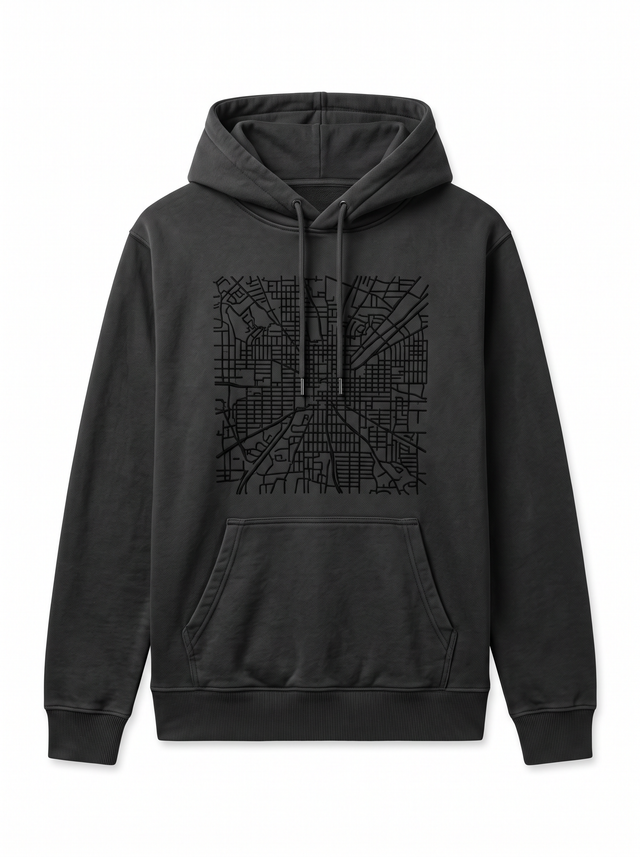 City Grid Puff Hoodie