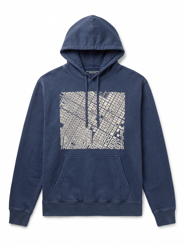 City Grid Puff Hoodie