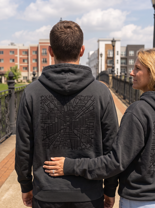 City Grid Puff Hoodie
