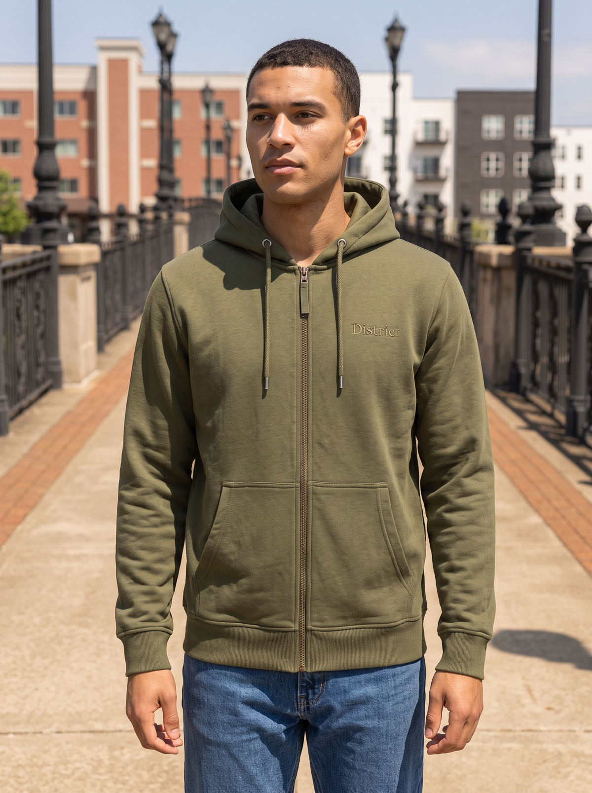 District Tonal Zip Hoodie