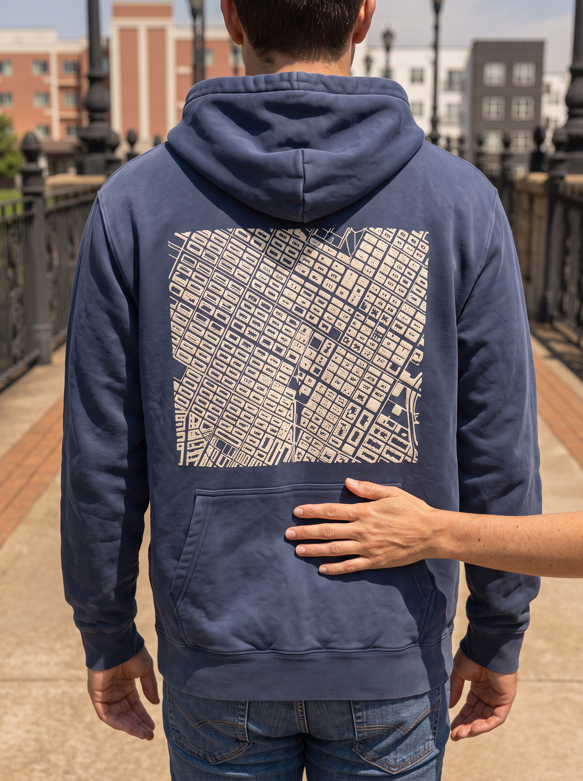 City Grid Puff Hoodie