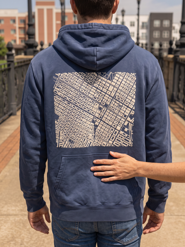 City Grid Puff Hoodie